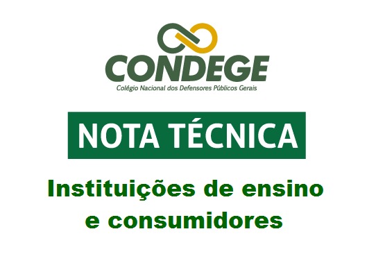 Condege emite nota técnica com diretrizes jurídicas para recomendações das Defensorias Estaduais em relação a instituições de ensino 1