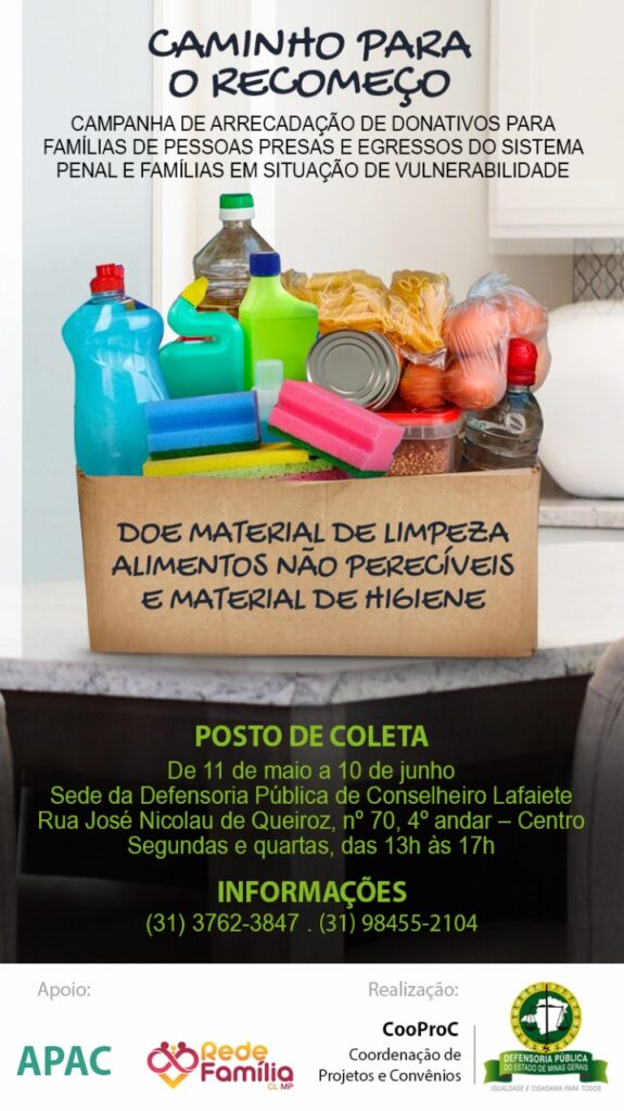 Coronavírus: Projeto da DPMG 'Caminho para o Recomeço' inicia campanha de arrecadação em Conselheiro Lafaiete 1