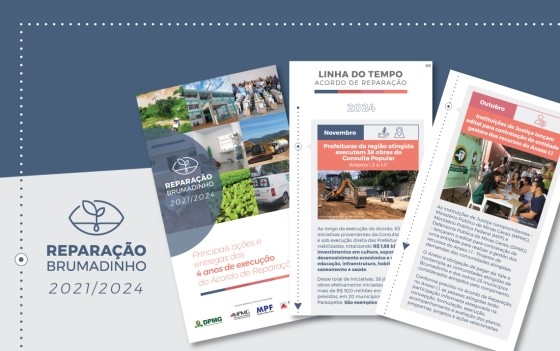 Cartilha apresenta ações realizadas em quase quatro anos de execução do Acordo Judicial de Brumadinho 1
